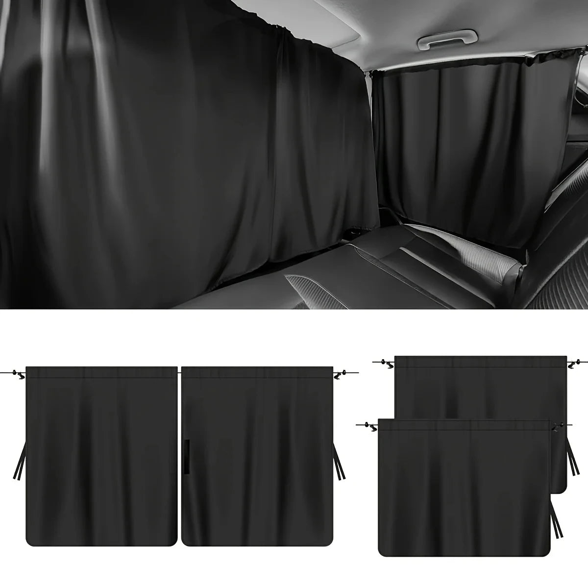Total Blackout Car Privacy curtains